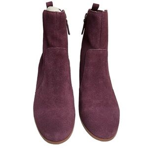 NWT Violet & Red Jay Heeled Burgundy Wedge Booties 9